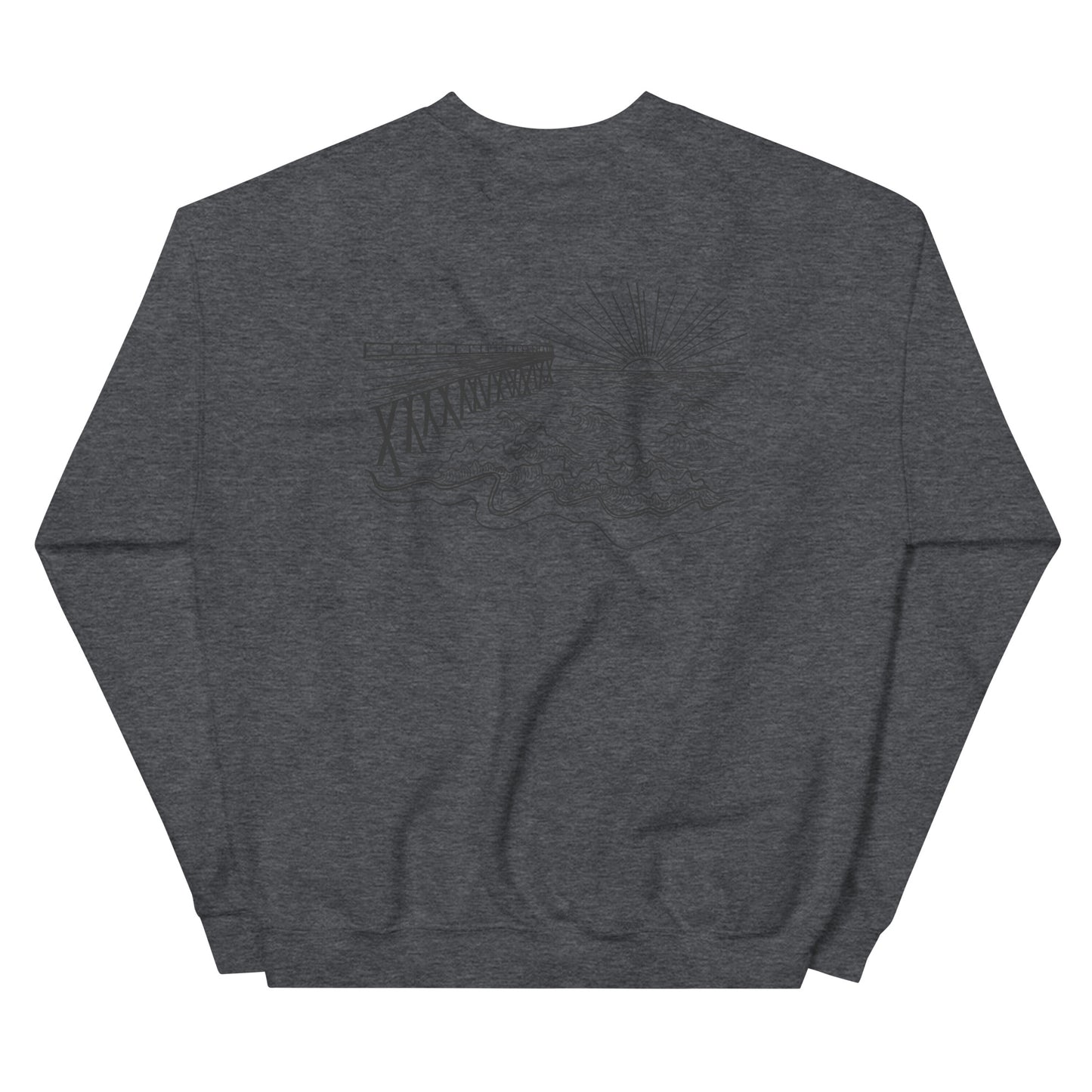 oceanfront sweatshirt (design on back)