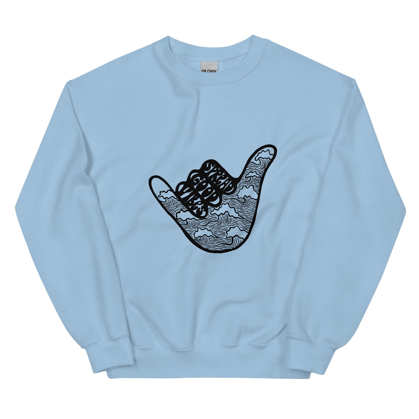 spread good vibes sweatshirt (design on front)