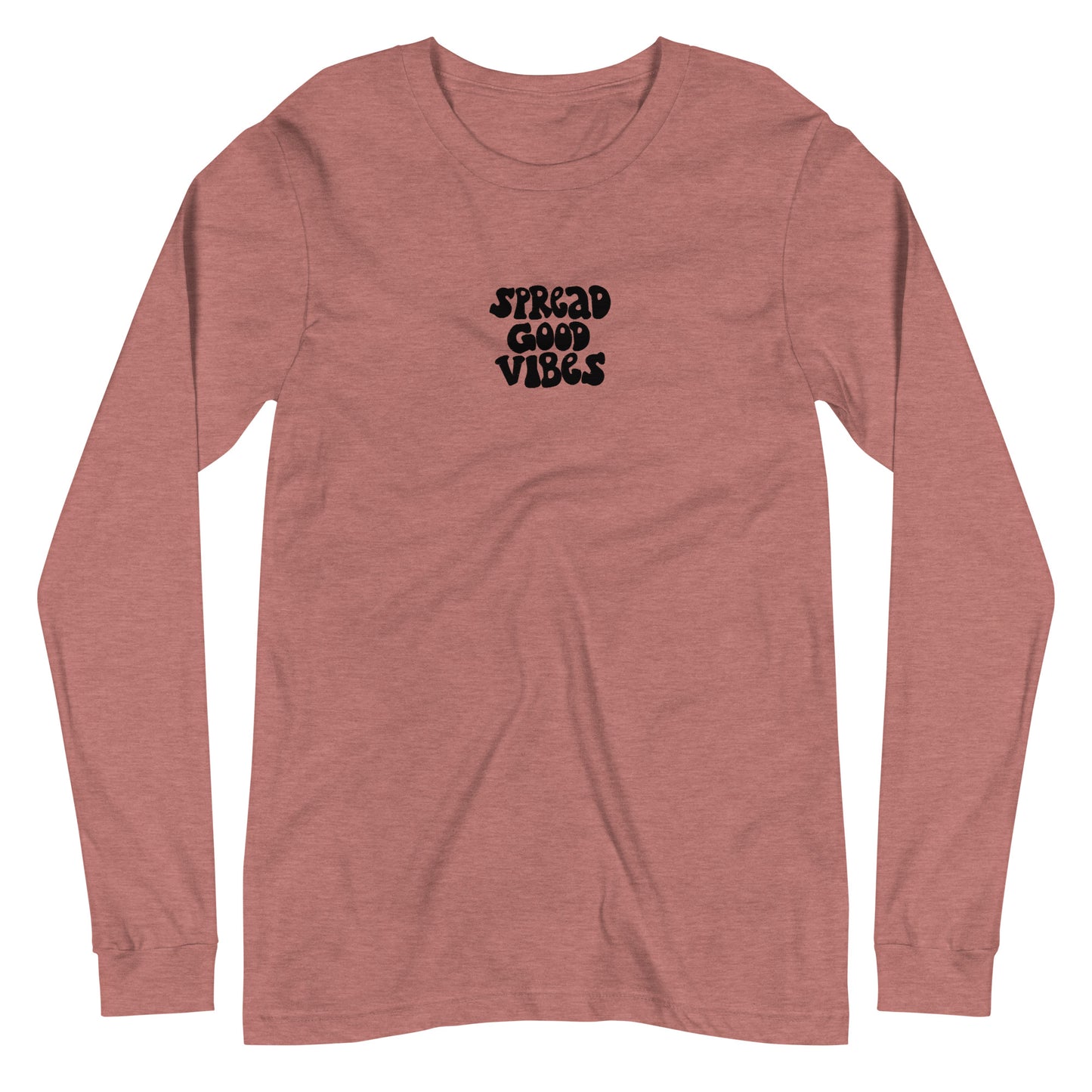 spread good vibes embroidered long sleeve tee