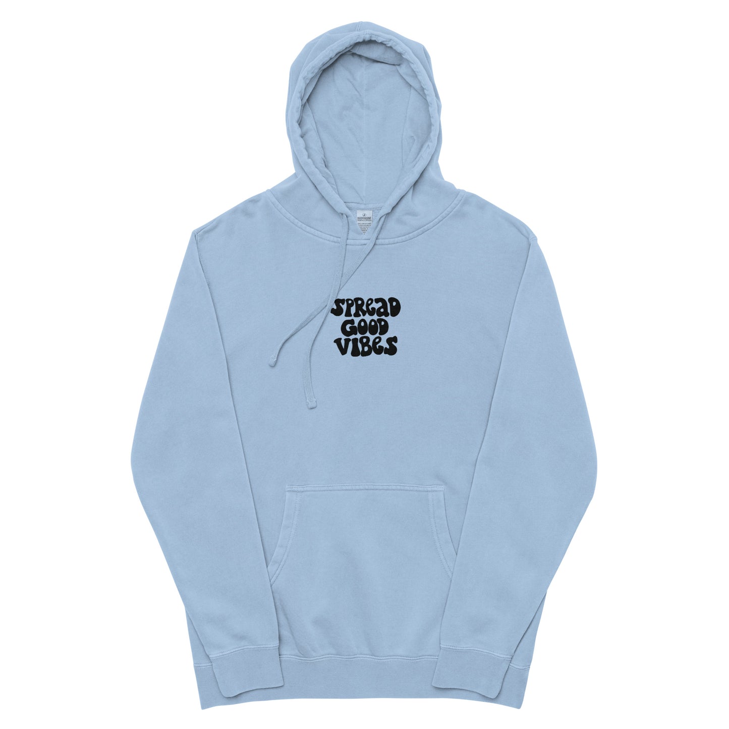 spread good vibes unisex pigment-dyed hoodie