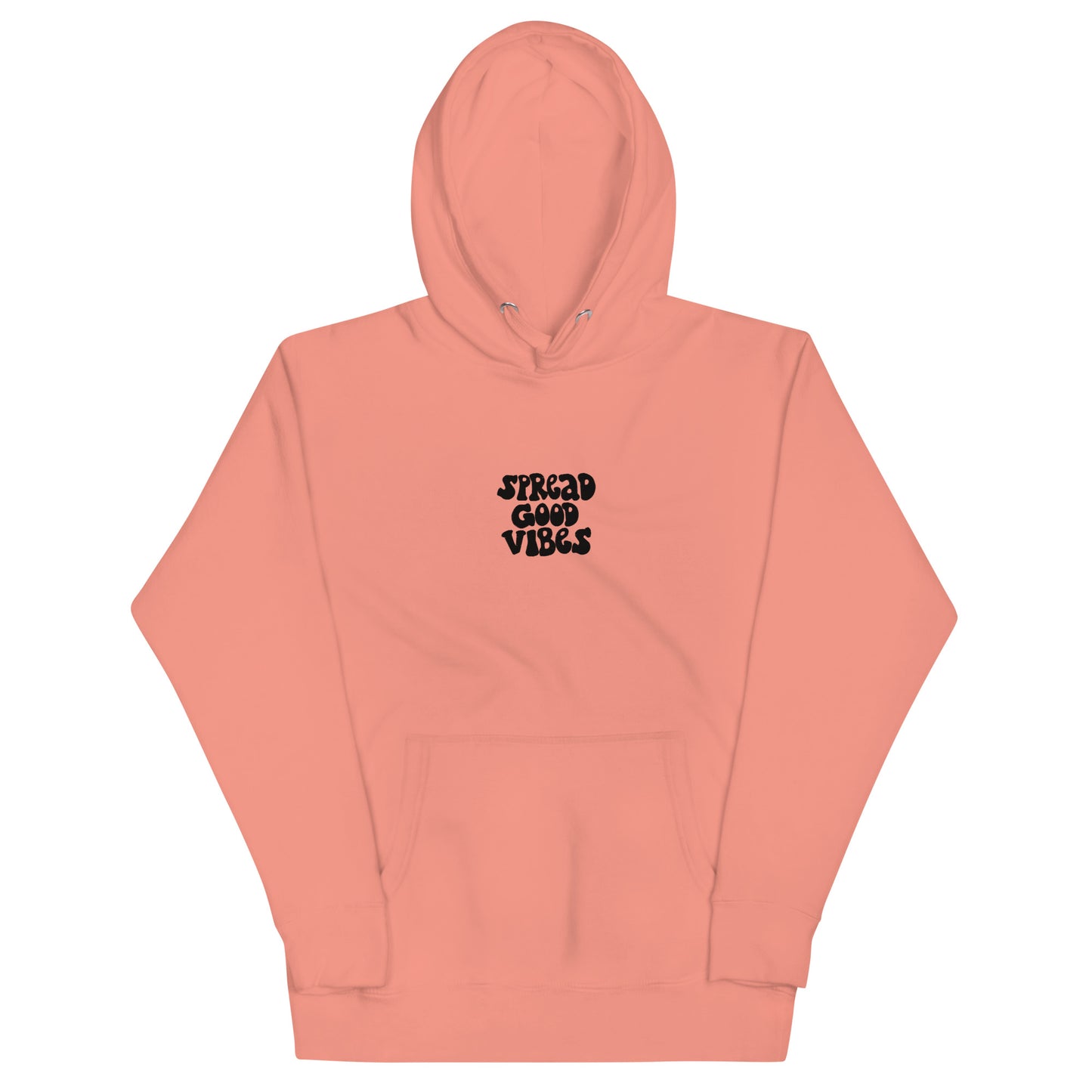 spread good vibes embroidered hoodie