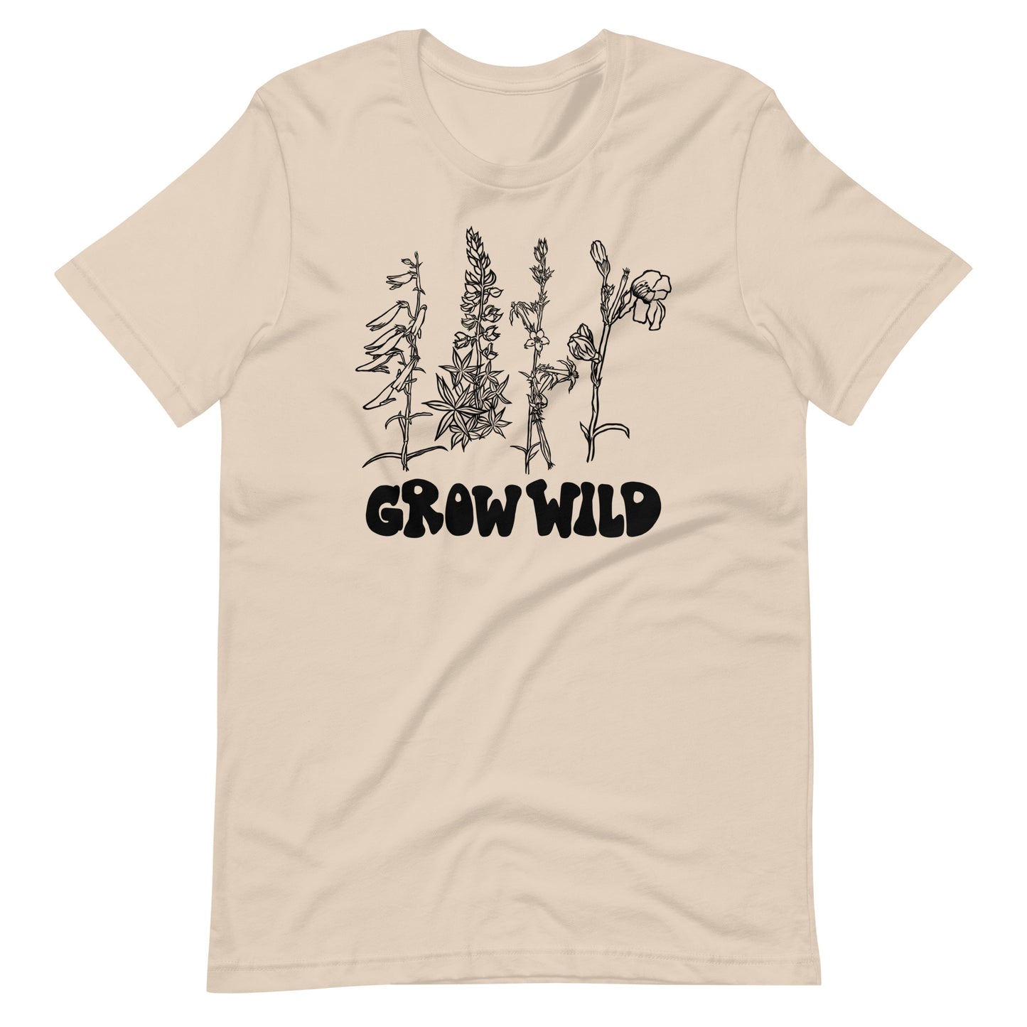 grow wild t-shirt (design on front)
